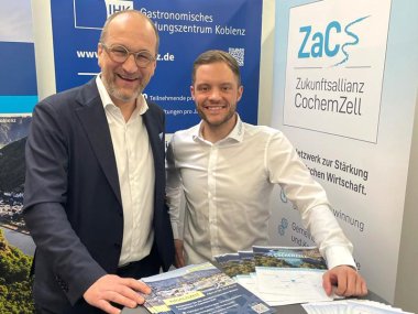 Knut Schneider von der IHK Koblenz und Alex Görgen von der Wirtschaftsförderung Cochem-Zell